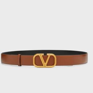 Valentino V LOGO Reversible Leather Belt